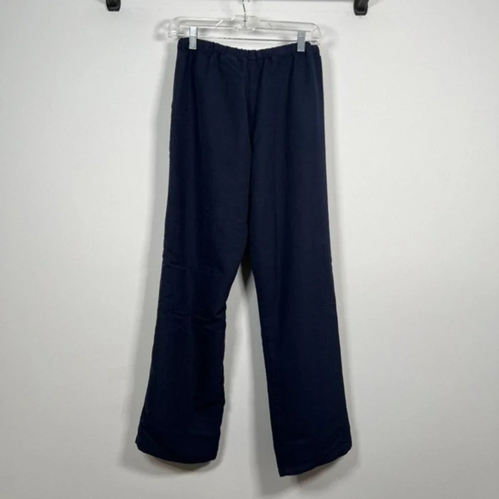 Havana‎ Jack Casual Wide Leg Lounge Pants Navy Size SM Drawstring Beachwear